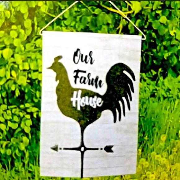 🐔 FARMHOUSE ROOSTER FLAG 🐔 - Picture 1 of 4